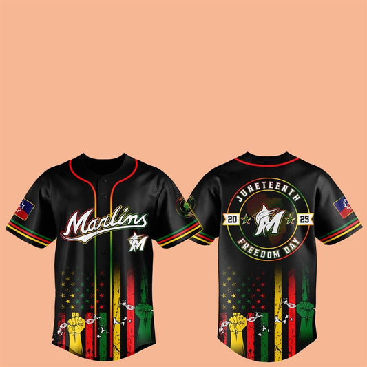 Miami Marlins Juneteenth Day 2025 Baseball Jersey - Cabryon
