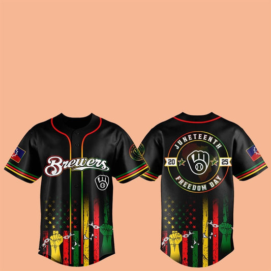 Milwaukee Brewers Juneteenth Day 2025 Baseball Jersey - Cabryon