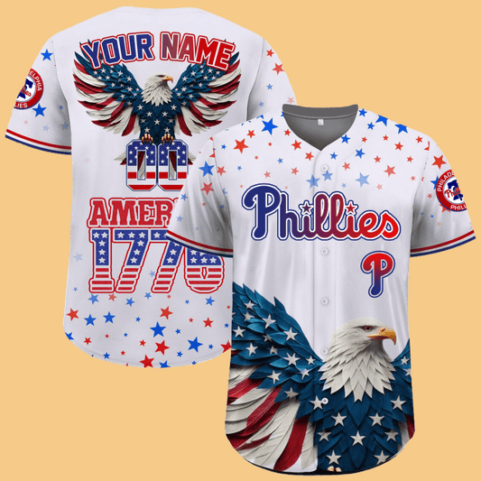 Phillies Independence Day Baseball Jersey 2025 - Cabryon
