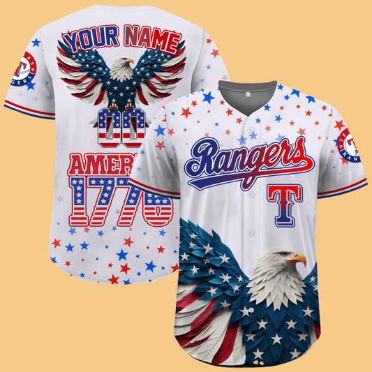 Rangers Independence Day Baseball Jersey 2025 - Cabryon