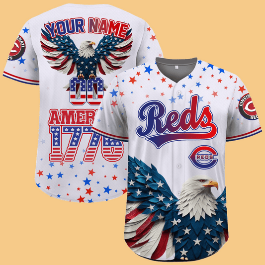 Reds Independence Day Baseball Jersey 2025 - Cabryon