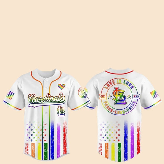 St Louis Cardinals Pride Month Love Is Love 2025 Jersey - Cabryon