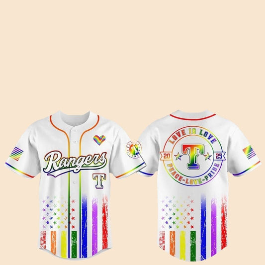 Texas Rangers Pride Month Love Is Love 2025 Jersey - Cabryon