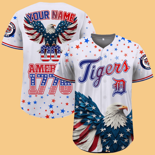 Tigers Independence Day Baseball Jersey 2025 - Cabryon