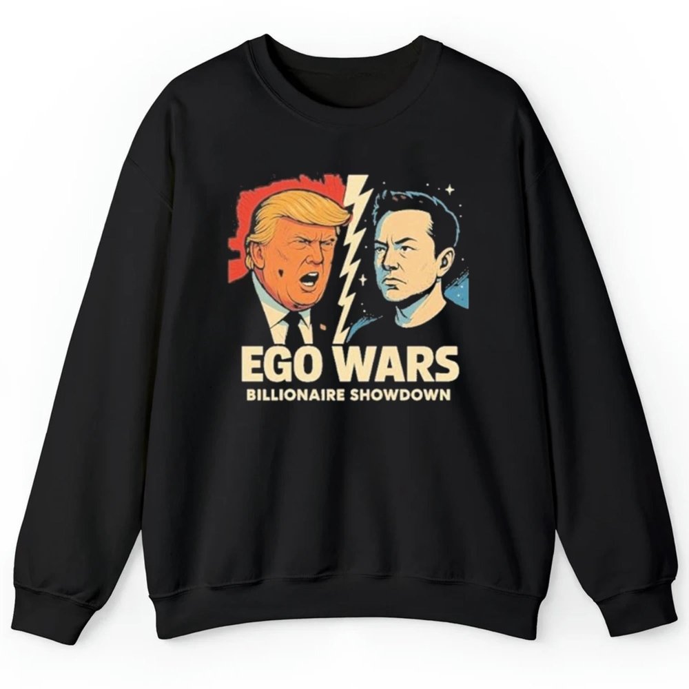 Trump Vs Musk Graphic Ego Wars Billionaire Showdown Shirt - Cabryon