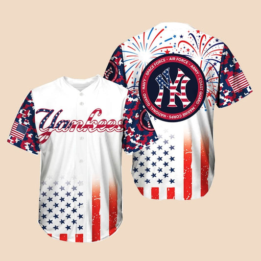 Yankees 4th of July Military Jersey 2025 - Cabryon
